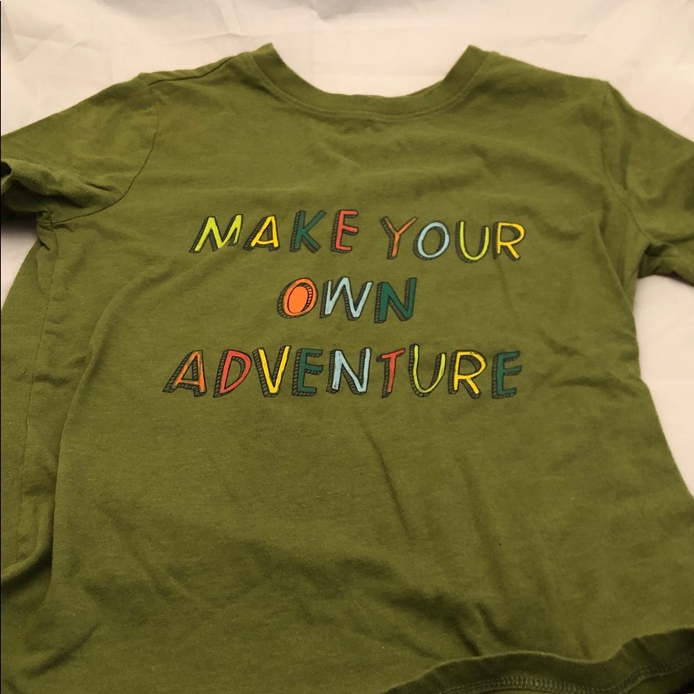 Kids Cat & Jack Olive Green "Make Your Own Adventure" Graphic Tee